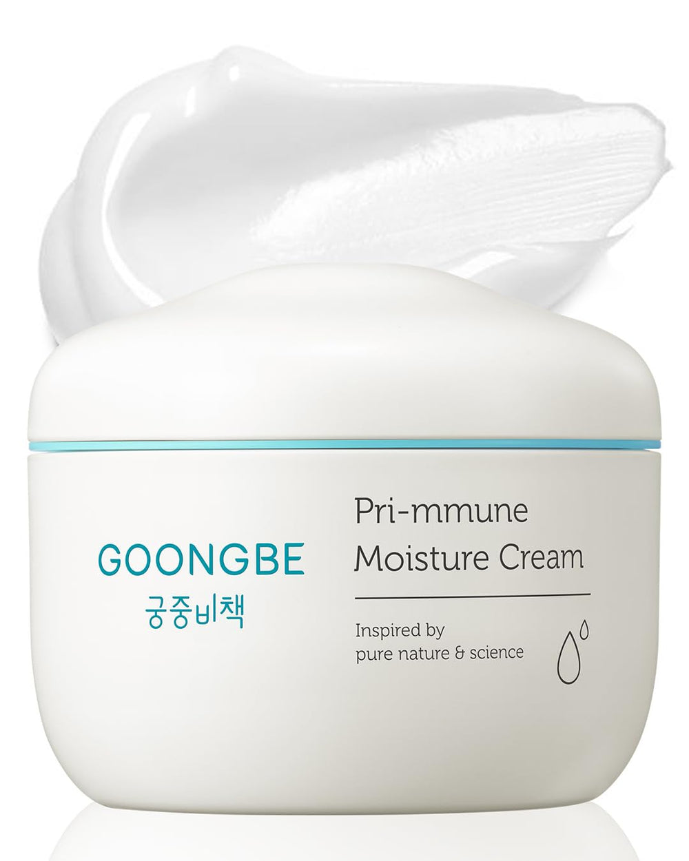 GOONGBE Pri-mmune Moisture Cream tube closeup showing rich hydration for dry skin.