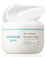 GOONGBE Pri-mmune Moisture Cream tube closeup showing rich hydration for dry skin.