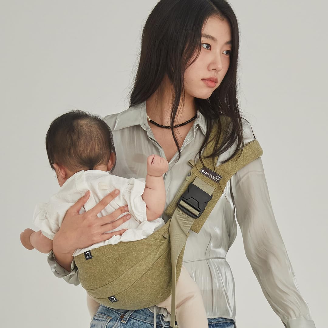 Gooseket 365 toddler carrier khaki ideal for daily errands and outdoor adventures