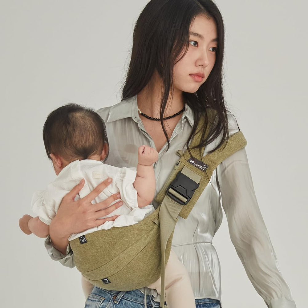Gooseket 365 toddler carrier khaki ideal for daily errands and outdoor adventures