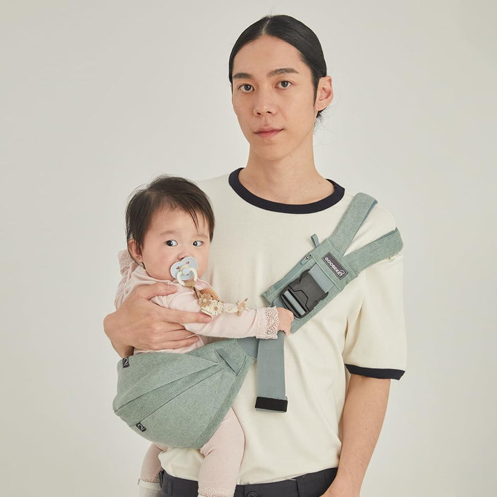 GOOSEKET 365 toddler carrier mint supports up to 44 lbs for extended use
