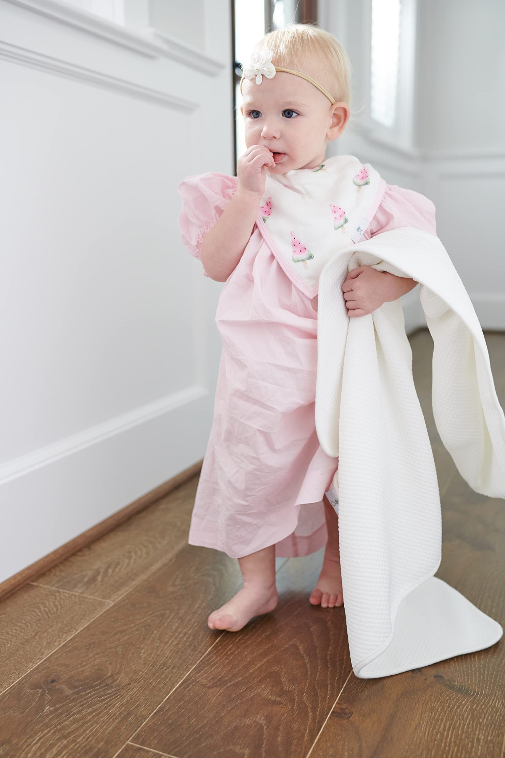 GooseWaddle Luxury Knit Baby Blanket nursery setup showcasing versatile decor and use.