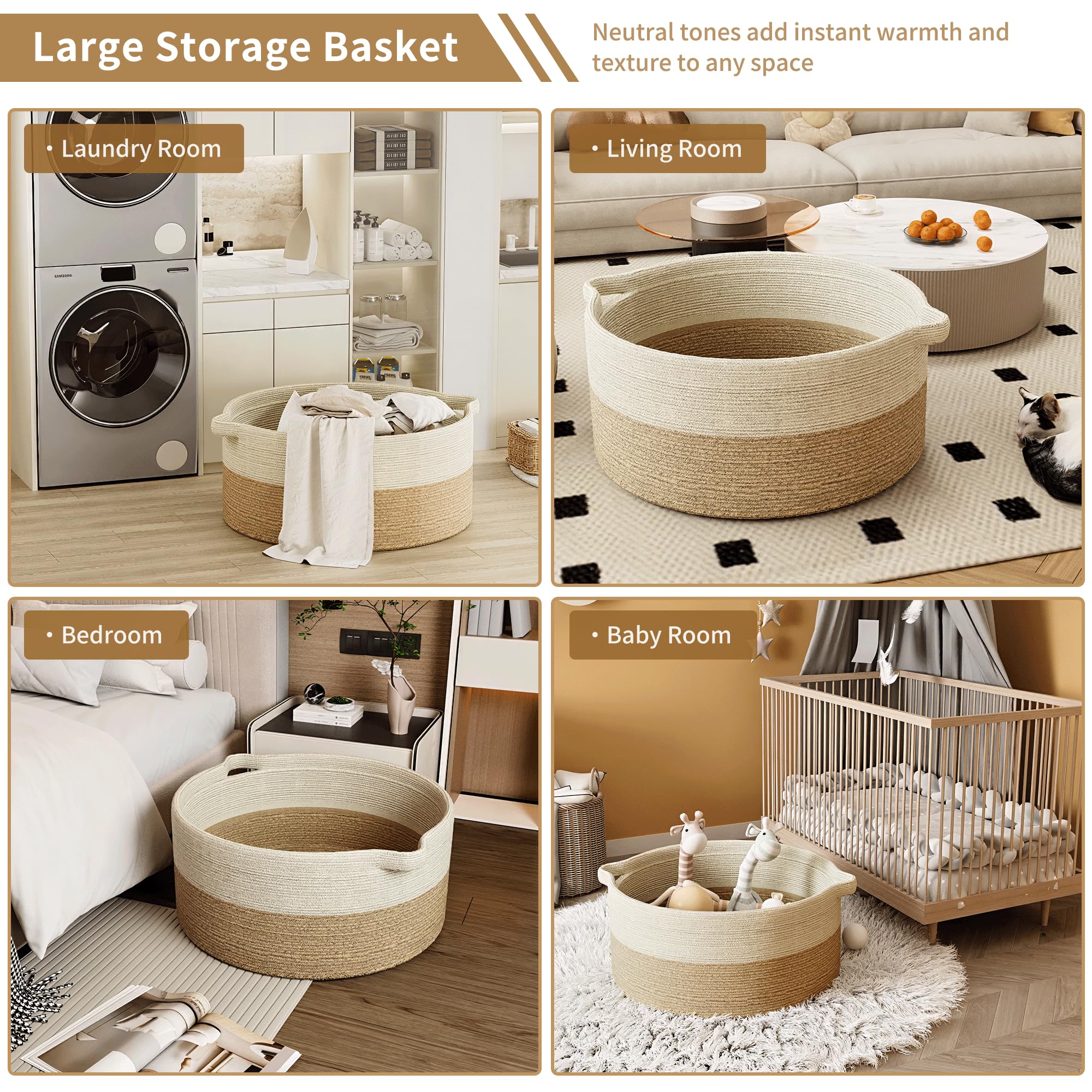 GOPAS 125L blanket basket used as toy storage in kids’ room.