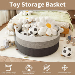 GOPAS 125L blanket basket toy storage keeps kids rooms tidy.