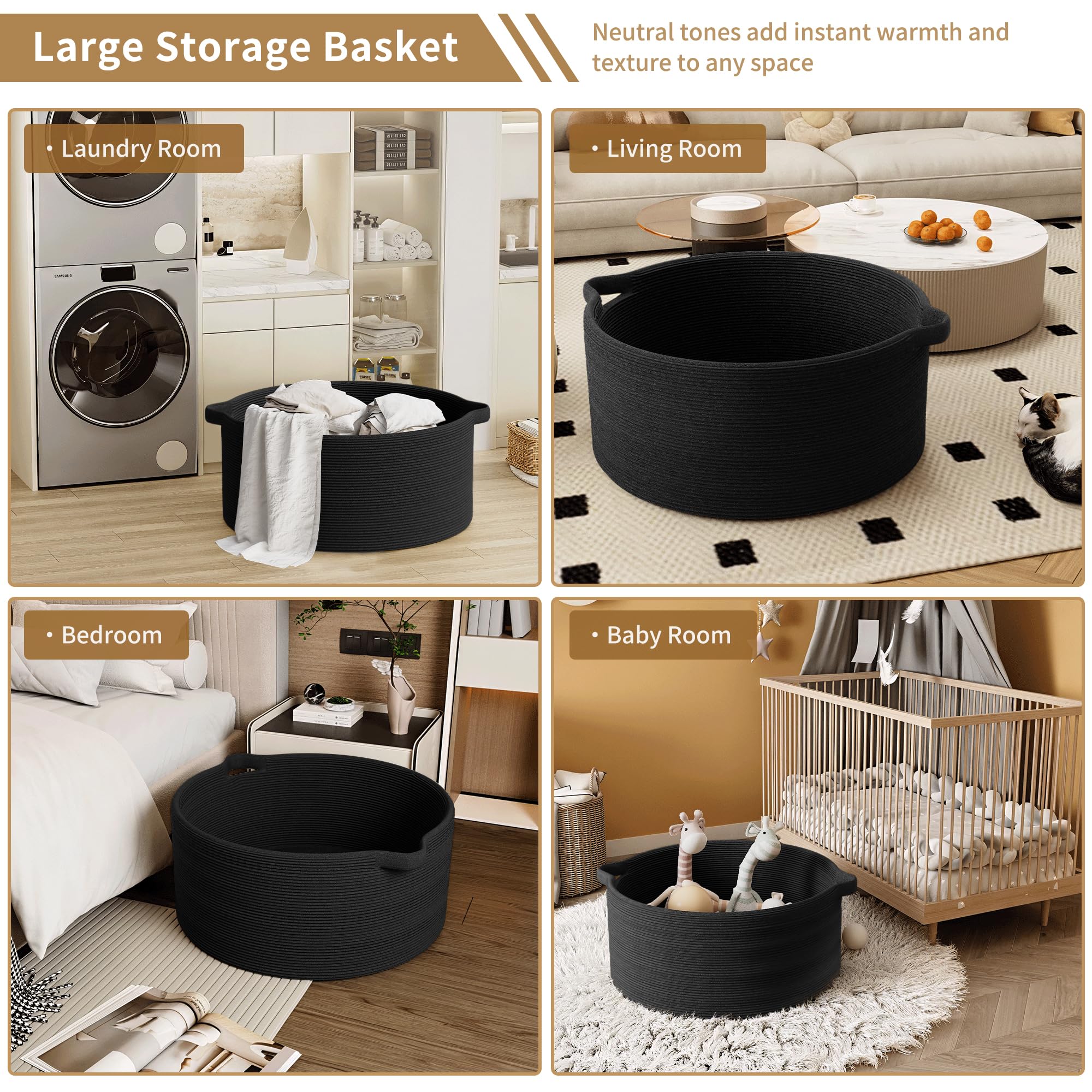 GOPAS baby toy basket storage keeps playroom neat and accessible
