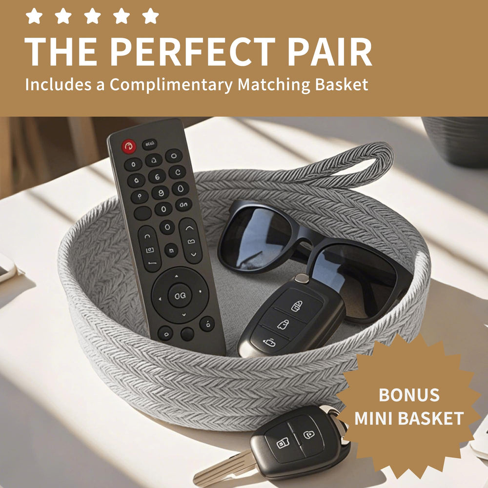 GOPAS cotton rope basket is soft and safe for homes with kids.