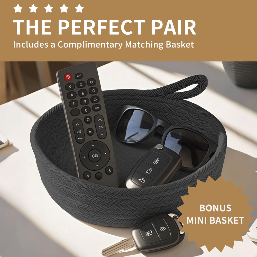 GOPAS mini woven basket included for small-item storage