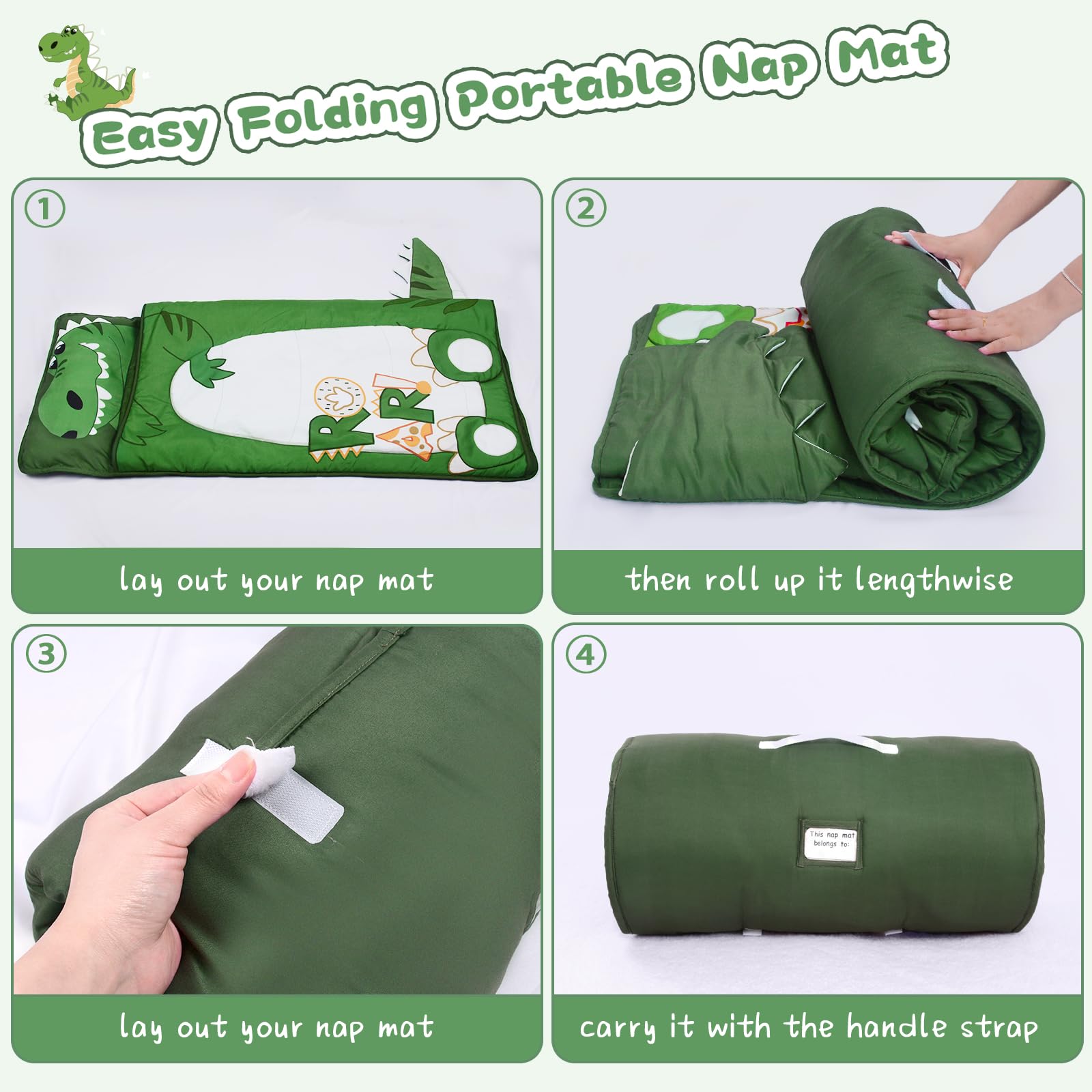 GOPHRALOVE Nap Mat features reinforced stitching to resist wear and tears.