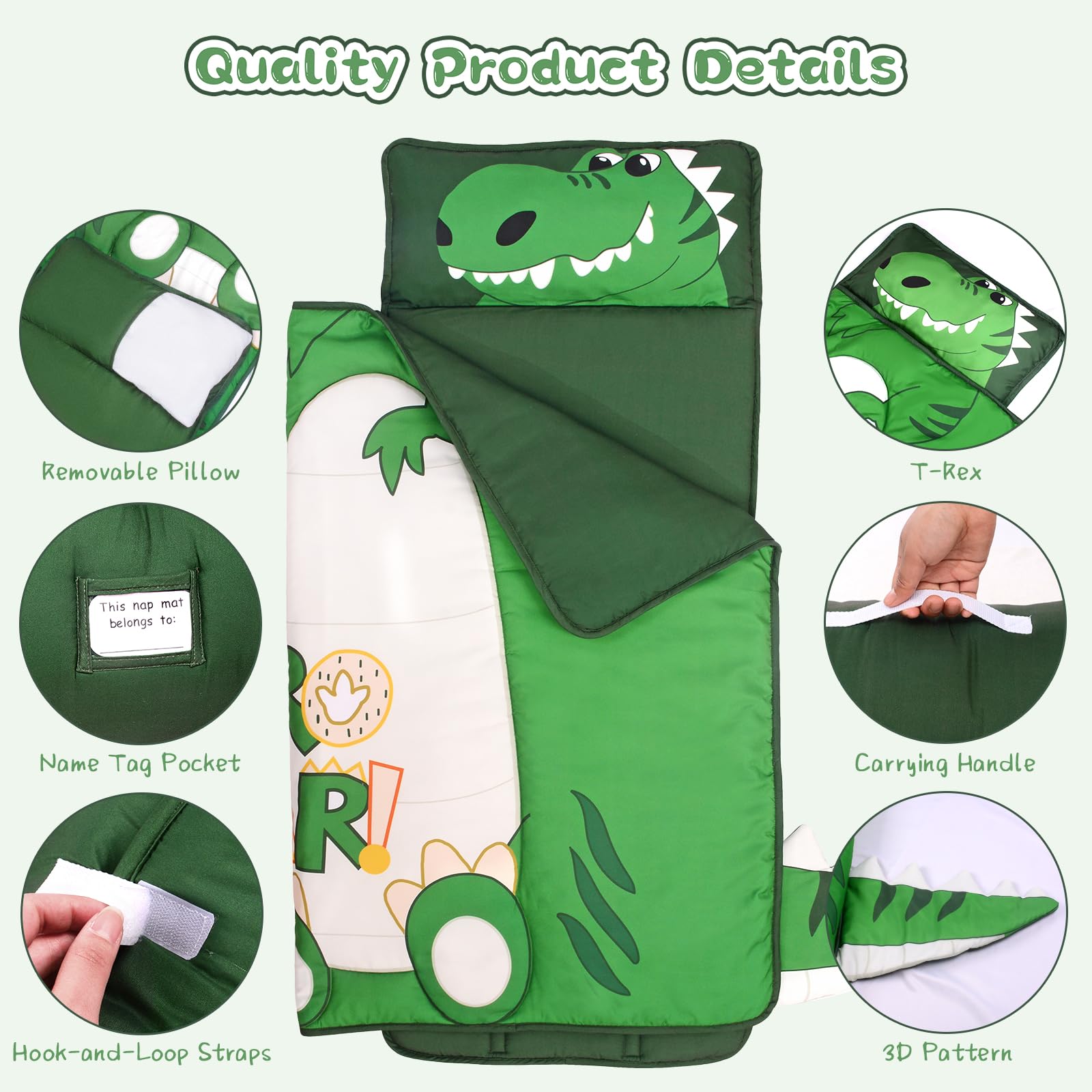 GOPHRALOVE Nap Mat roll-and-go design makes transport simple and mess-free.