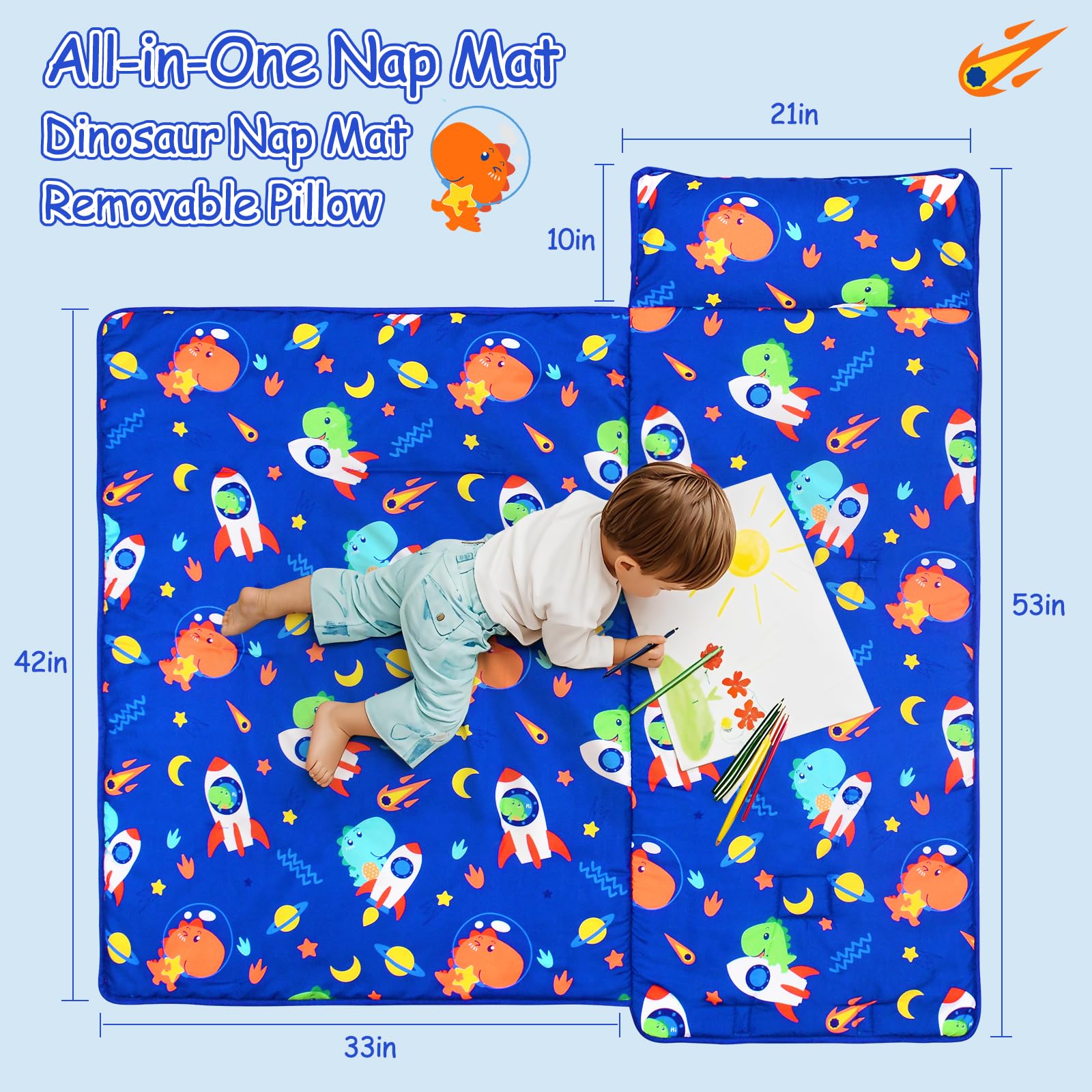 GOPHRALOVE nap mat blanket provides warmth and snuggly coverage during naptime.