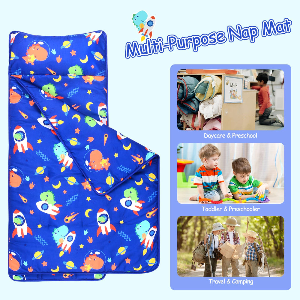 GOPHRALOVE nap mat detachable pillow keeps rest comfy and easy to wash.