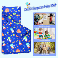 GOPHRALOVE nap mat detachable pillow keeps rest comfy and easy to wash.