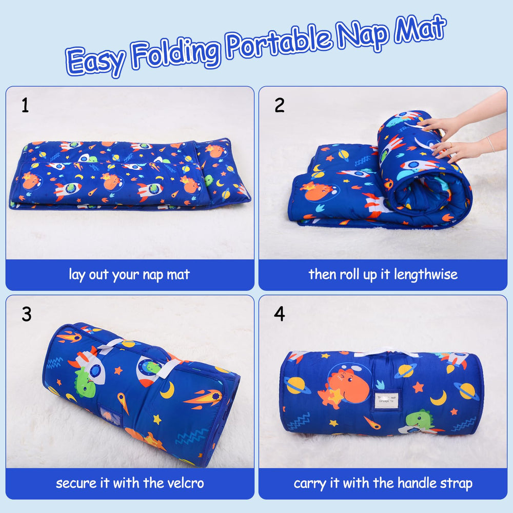 GOPHRALOVE nap mat features dinosaur design appealing to kids during daycare.