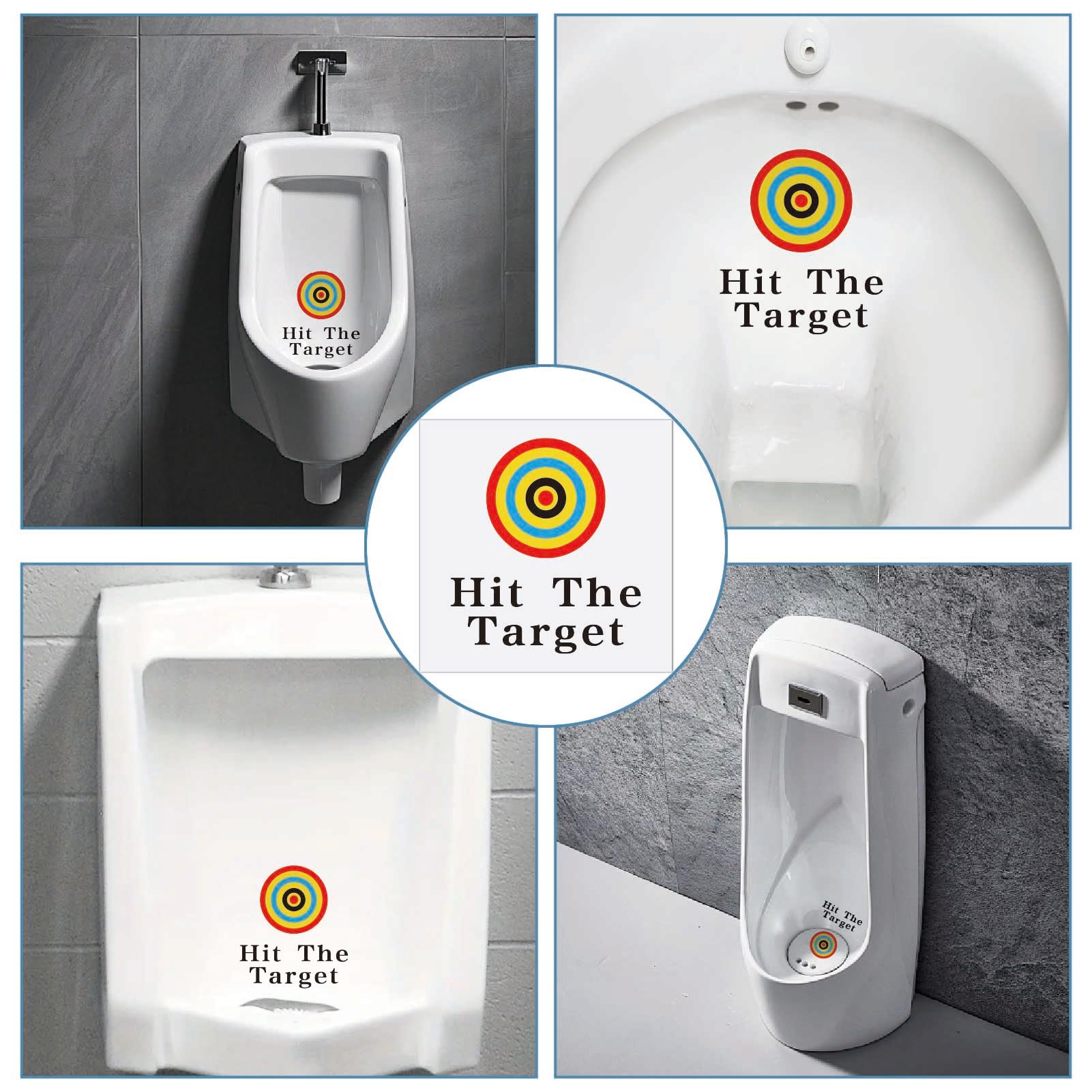 GORGECRAFT Hit The Target toilet stickers suited for public restrooms