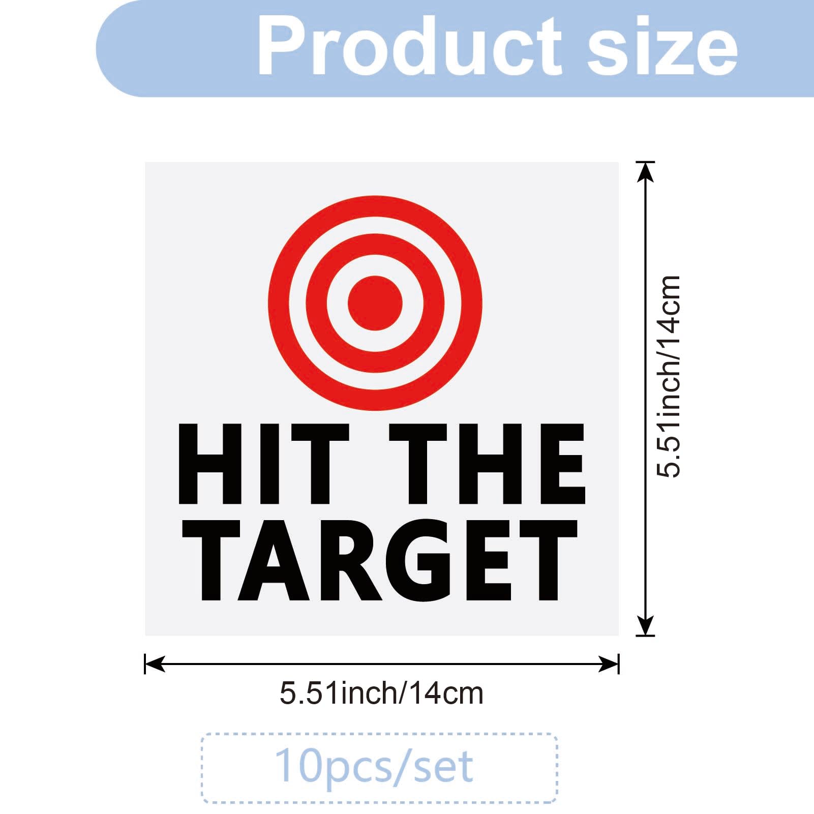 GORGECRAFT toilet target stickers show bold bullseye design for training and fun.