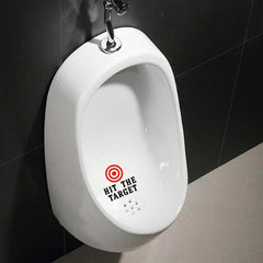 GORGECRAFT toilet target stickers easy apply demonstrates peel and stick installation