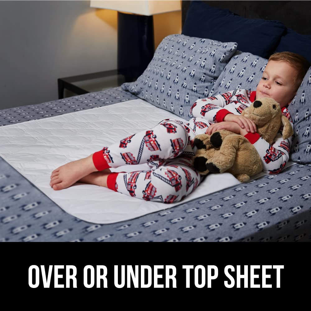 GORILLA GRIP 52x34 inch underpad provides comprehensive coverage for bed or seating.