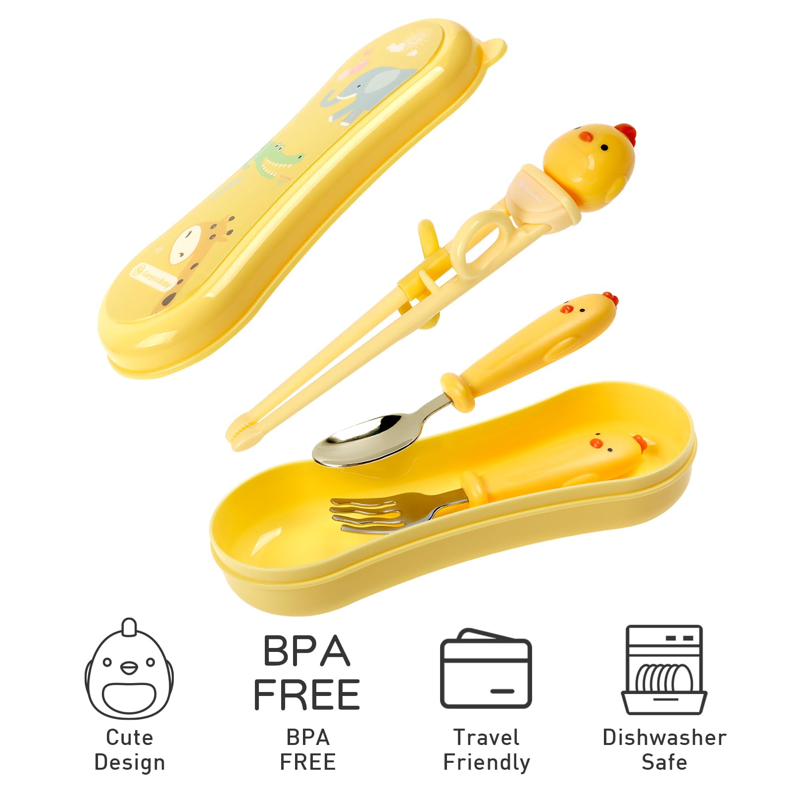 Goryeo Baby kids spoons and forks designed for self-feeding.