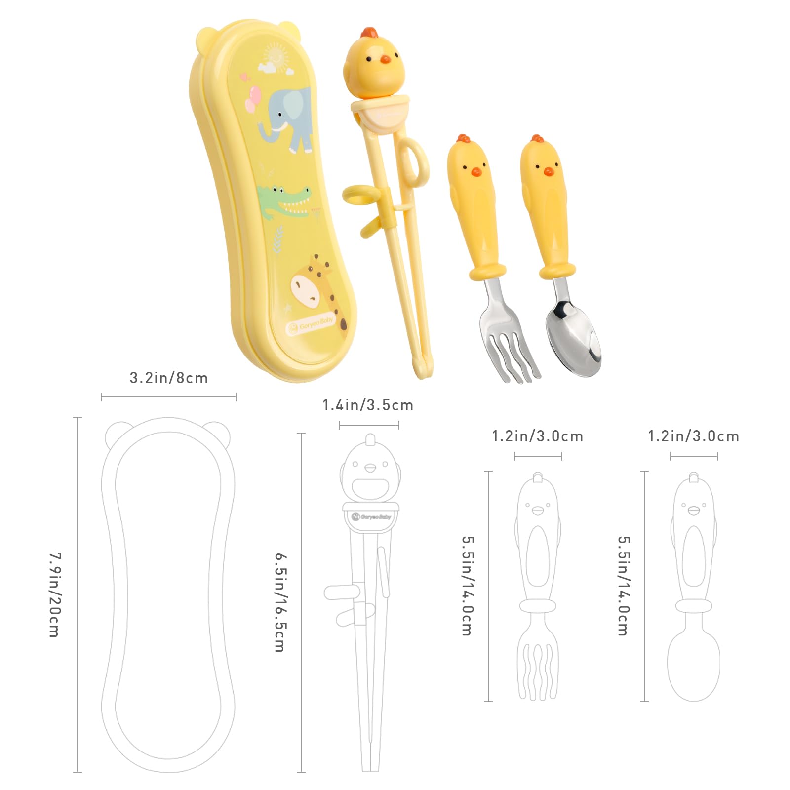 Goryeo Baby portable case keeps utensils sanitary during outings.