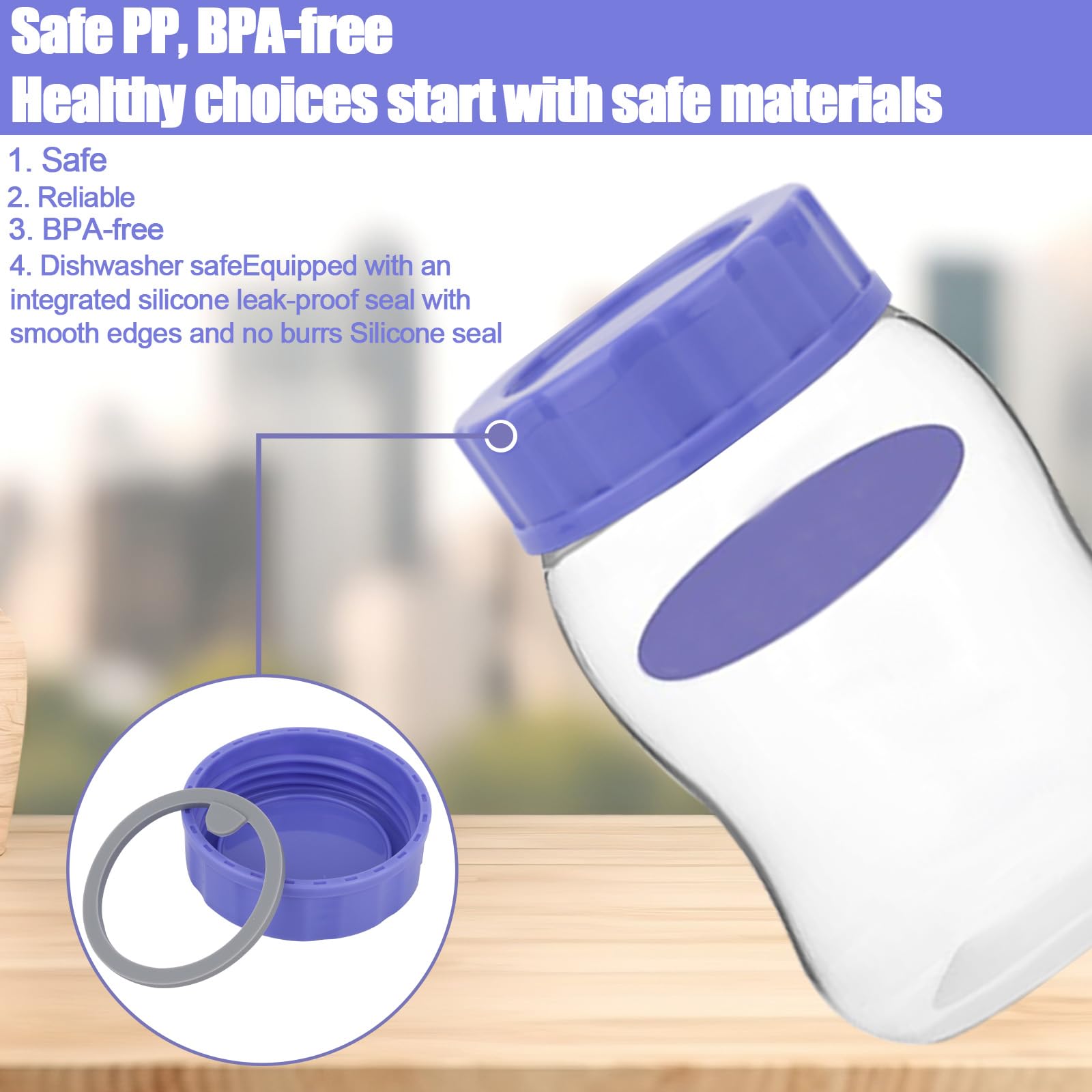 Gosknor bottle cap compatibility with Pigeon and Lansinoh bottles enables flexible kits.