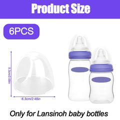 Gosknor Lansinoh-compatible caps for spill-free feeding on the go