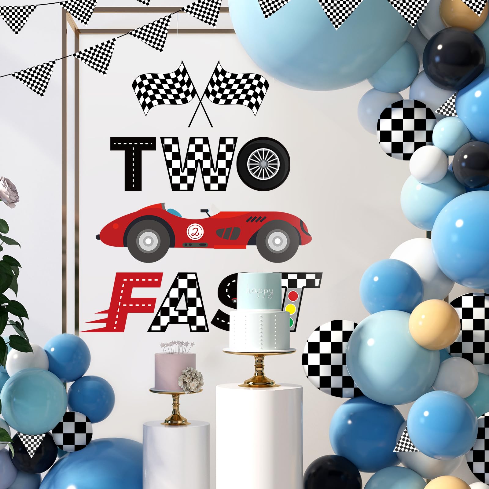 Gosknor photo backdrop decal offers a ready-made scene for fun birthday pictures.