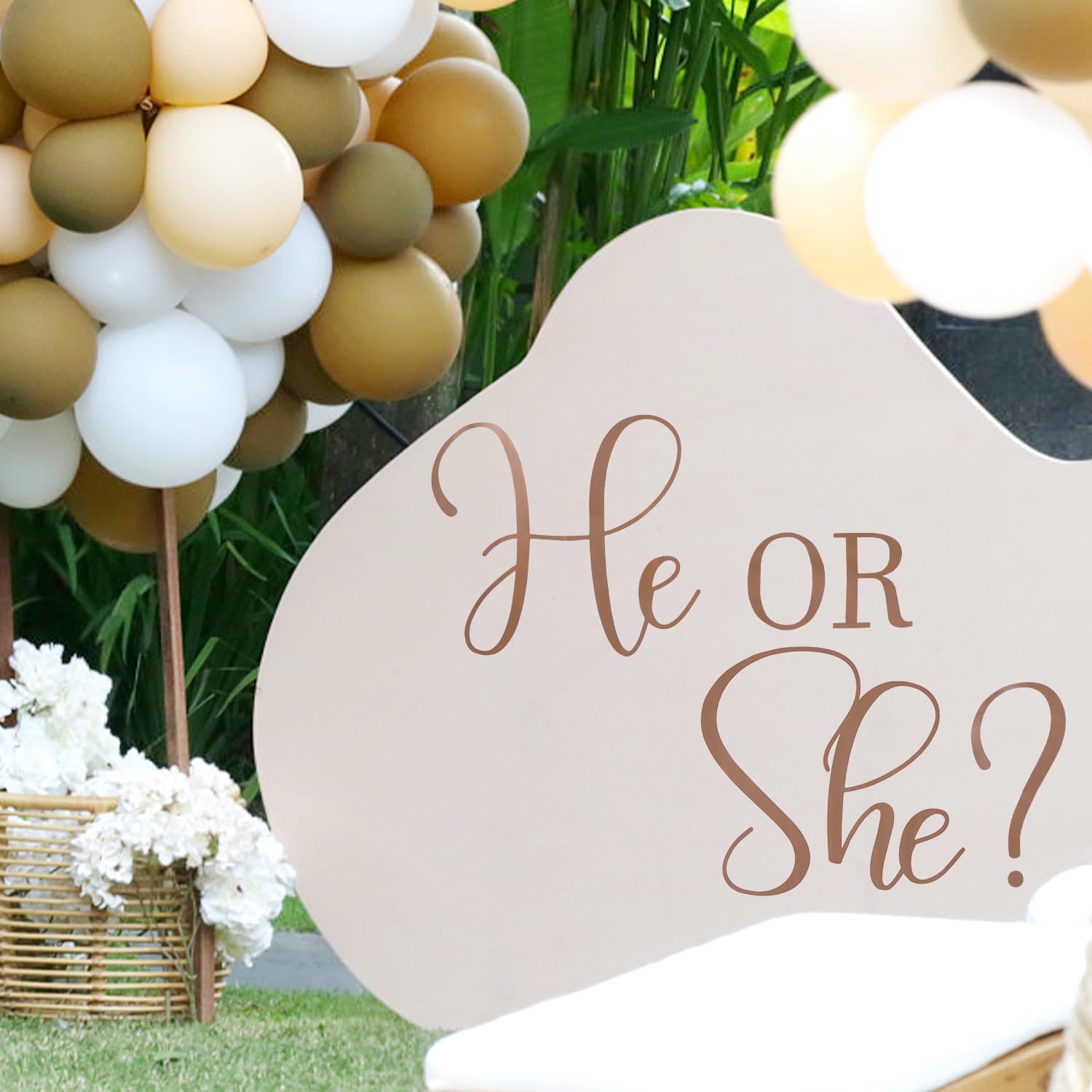 Gosknor self-adhesive gender reveal decal demonstrates simple, damage-free attachment