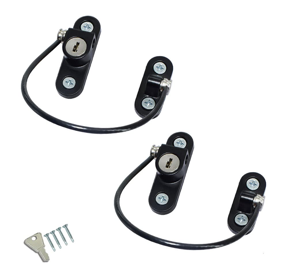 GOSONO child safety lock cable includes two keys for quick release and control.