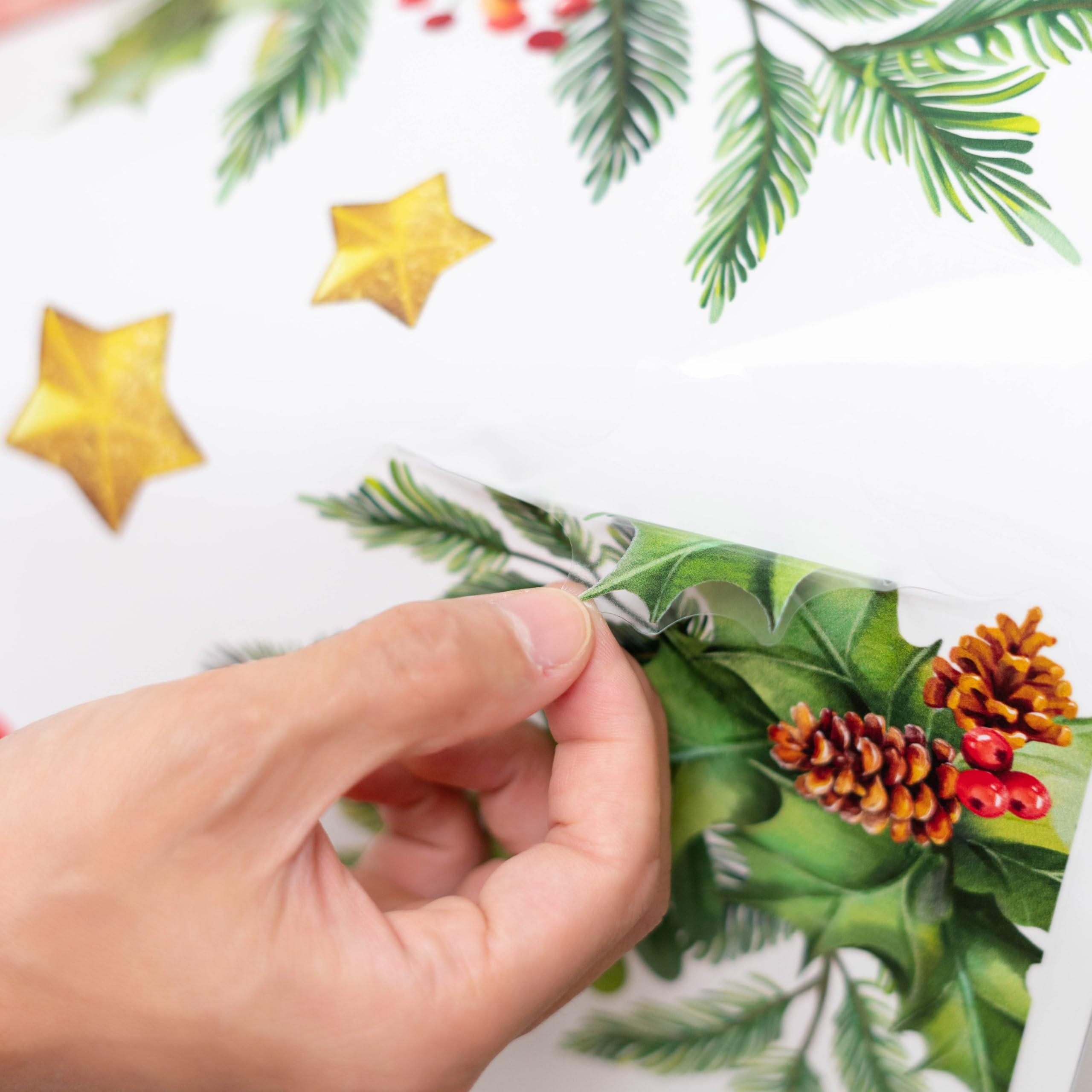 Gostman Santa Baby decal serves as a backdrop for family photos during celebrations.
