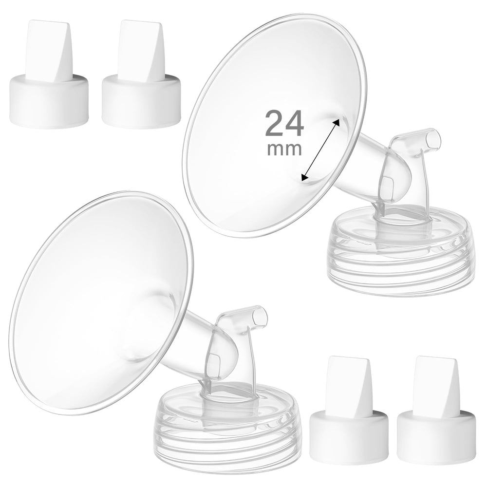 Gotocut 24mm breast pump flange with smooth edges for comfortable pumping sessions.