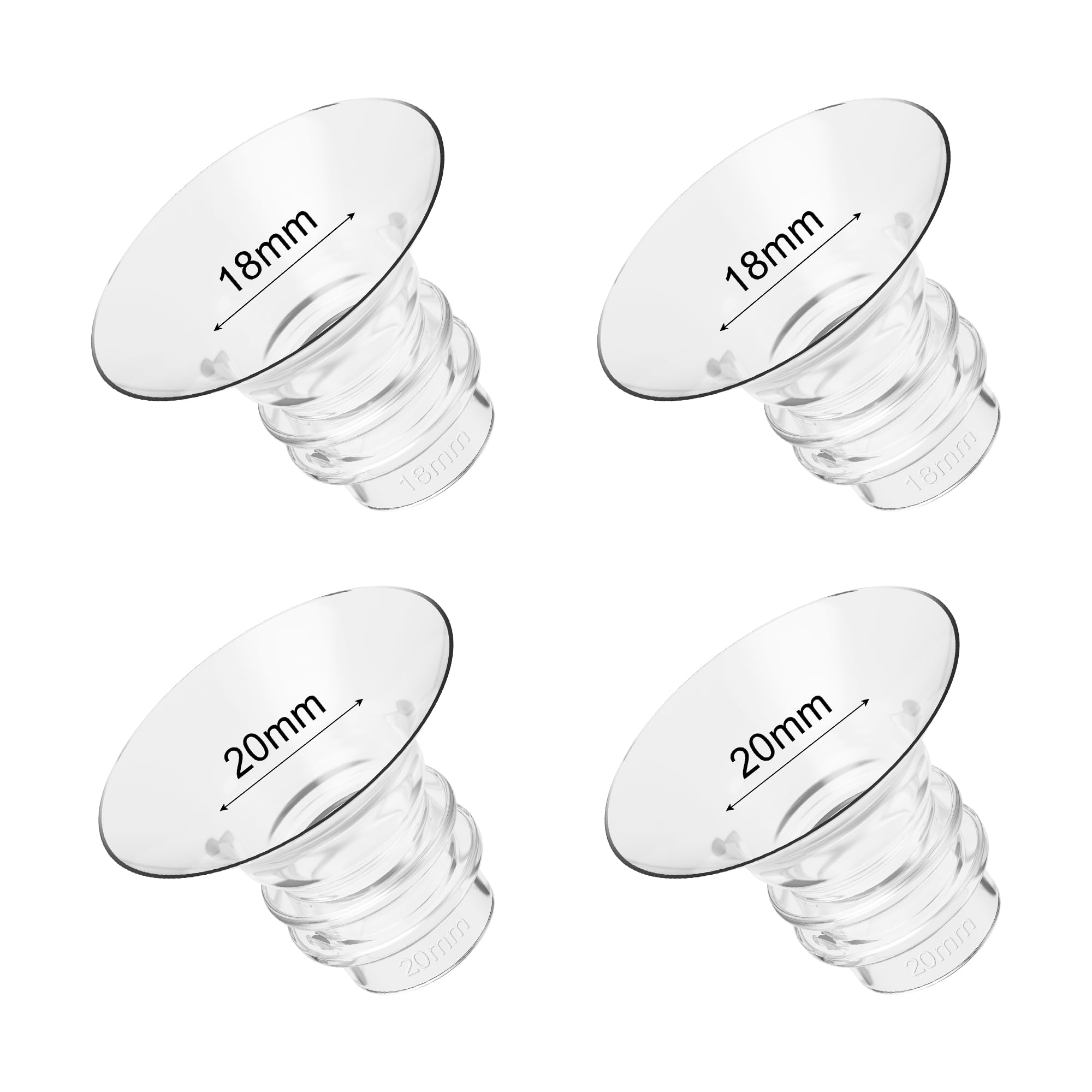 Gotocut flange insert 18mm visual clearly shows size options for targeted comfort