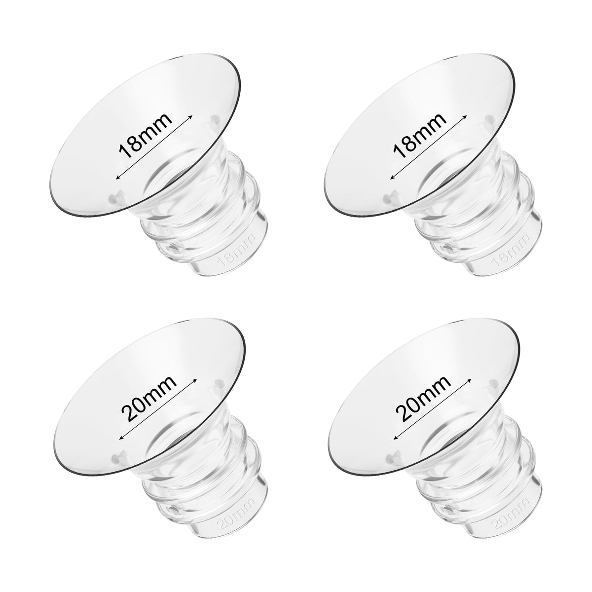 Gotocut flange insert 18mm visual clearly shows size options for targeted comfort