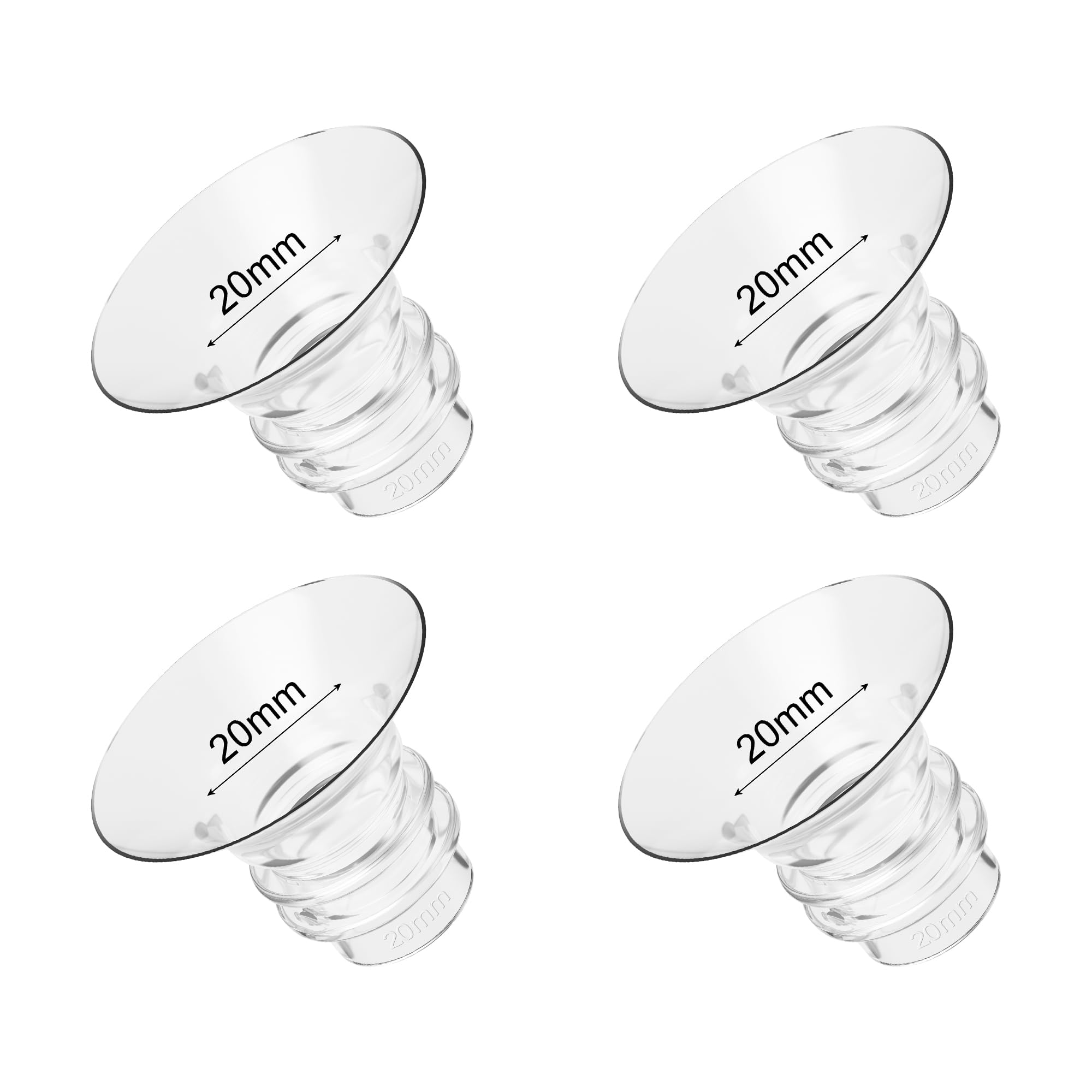 Gotocut flange inserts 20mm 4-pack for comfortable pumping fit.
