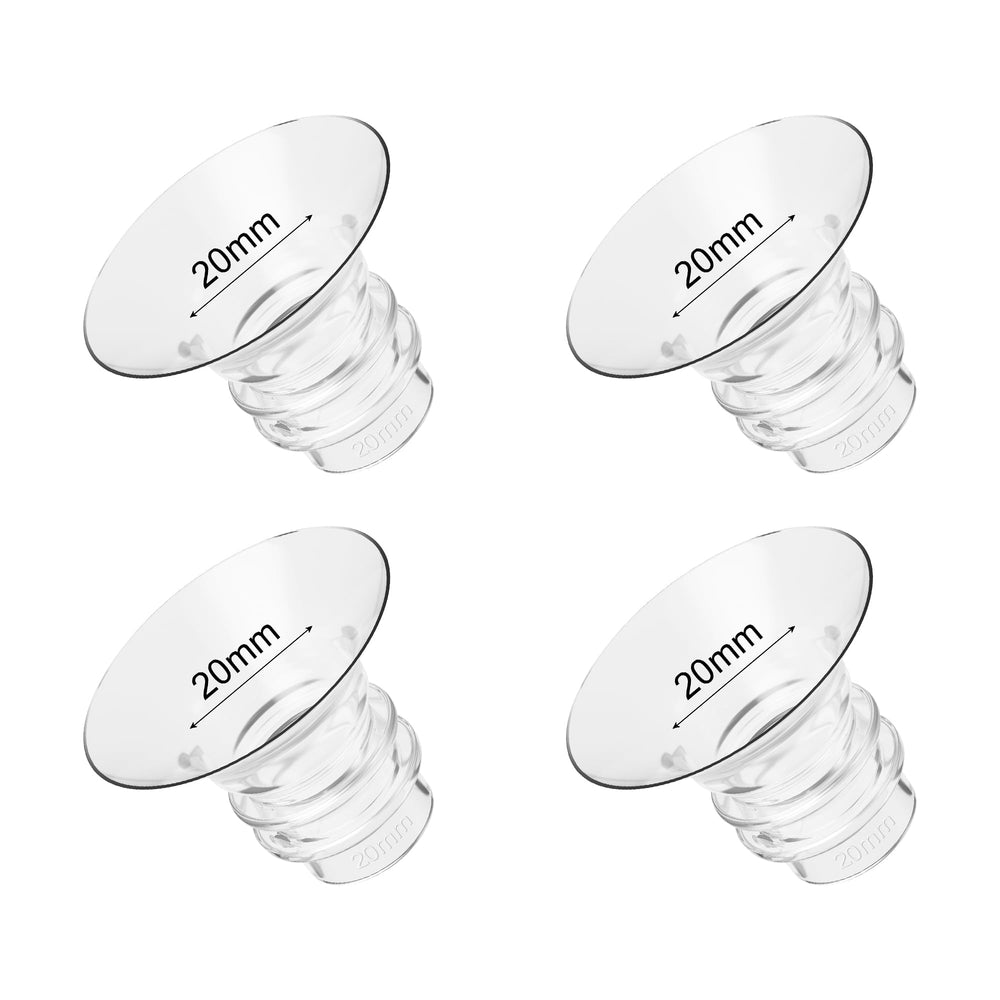 Gotocut flange inserts 20mm 4-pack for comfortable pumping fit.