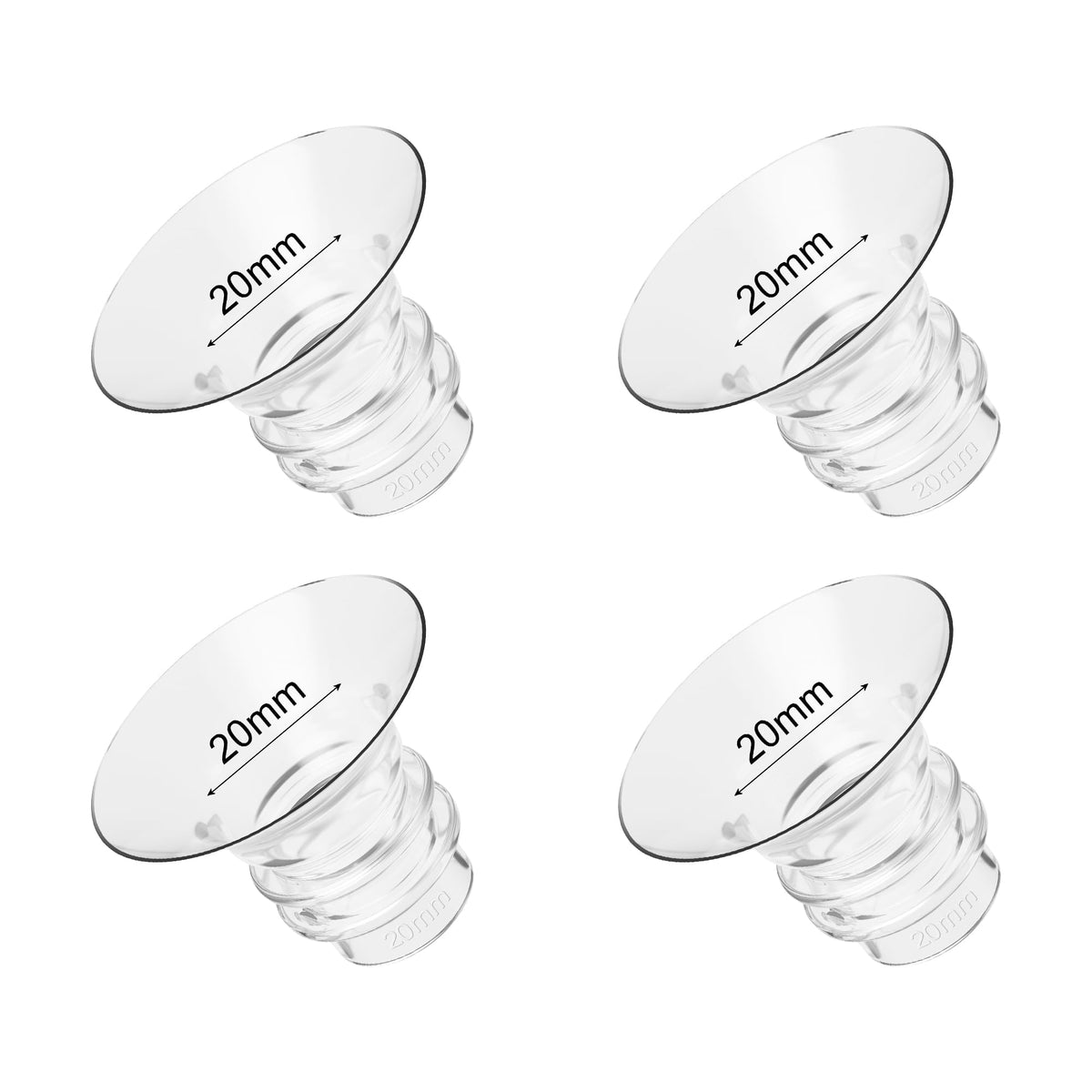 Gotocut flange inserts 20mm 4-pack for comfortable pumping fit.