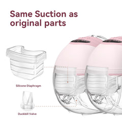 Gotocut silicone diaphragm assembly promotes reliable suction during wearable pumping sessions
