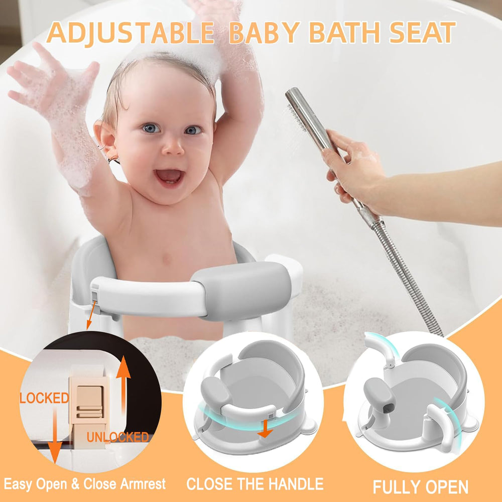 Gotof bath seat with soft cushion for cozy bath sessions.