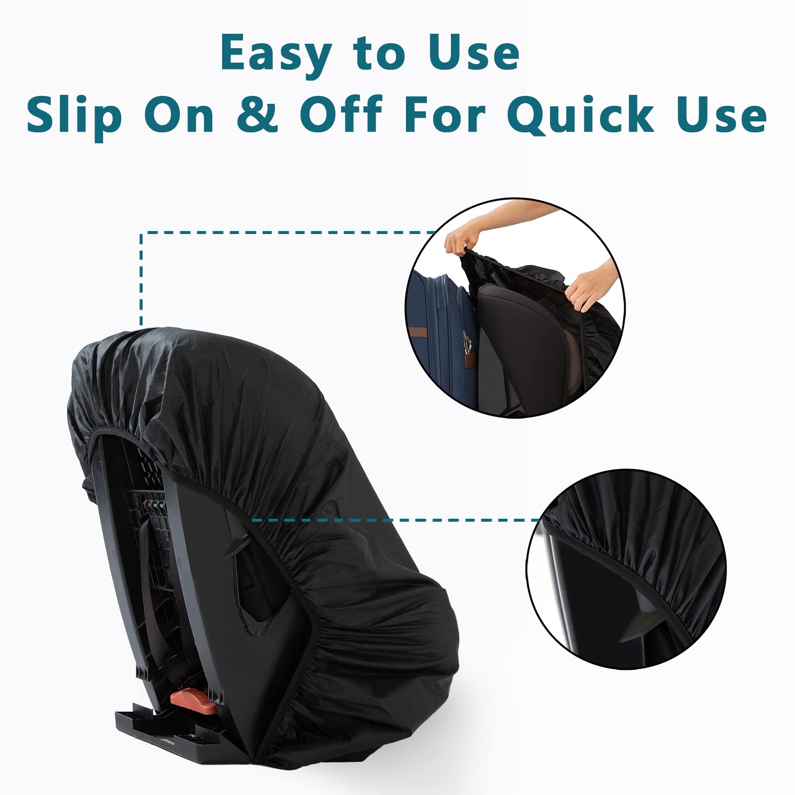 GOTOriri car seat cover easy slip-on gray quick setup for busy travel moments