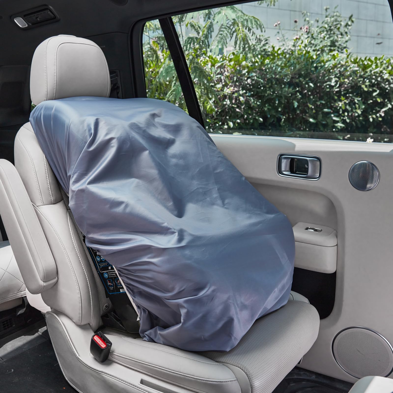 GOTOriri car seat cover sun shade gray blocks sun and heat for a cooler ride