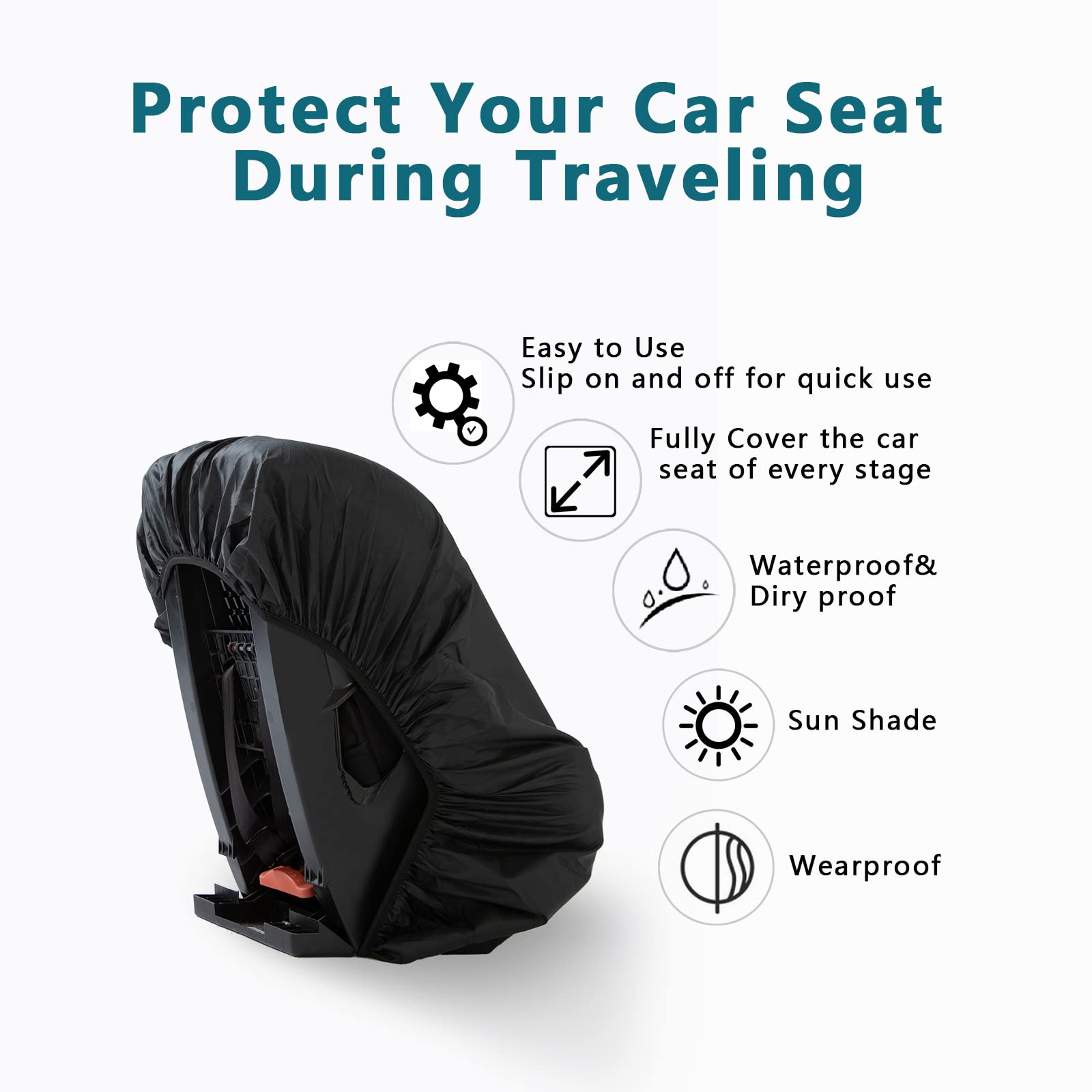 GOTOriri car seat cover waterproof dustproof gray protects seats from spills and dirt