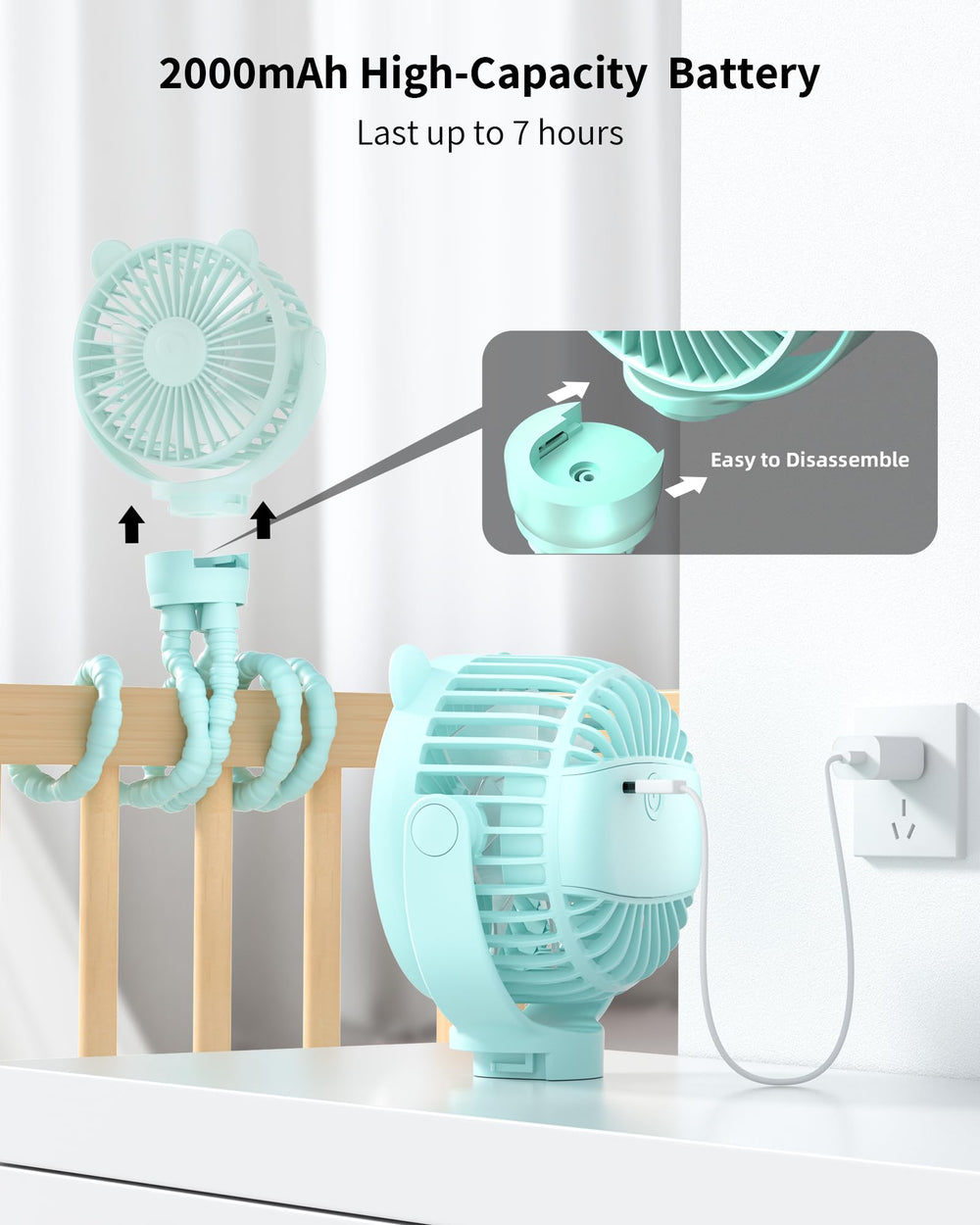 GOTOTO Baby Stroller Fan handheld use enhances portability for quick trips.