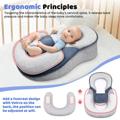 Gotvspt baby lounger pillow – bottle-feeding setup offers comfy upright positioning.