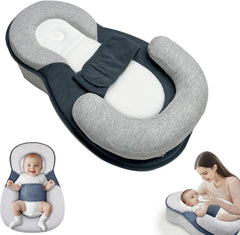 Gotvspt Baby Lounger Pillow side view shows gentle incline for comfy feeding and rest.