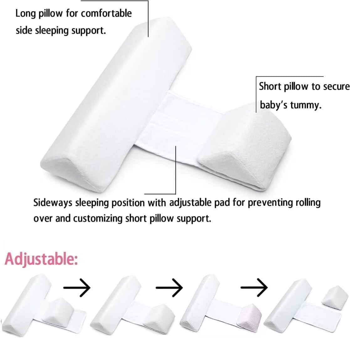 Gotvspt Baby Side Sleeper Weddge adjustable-system-closeup highlights customizable head support.