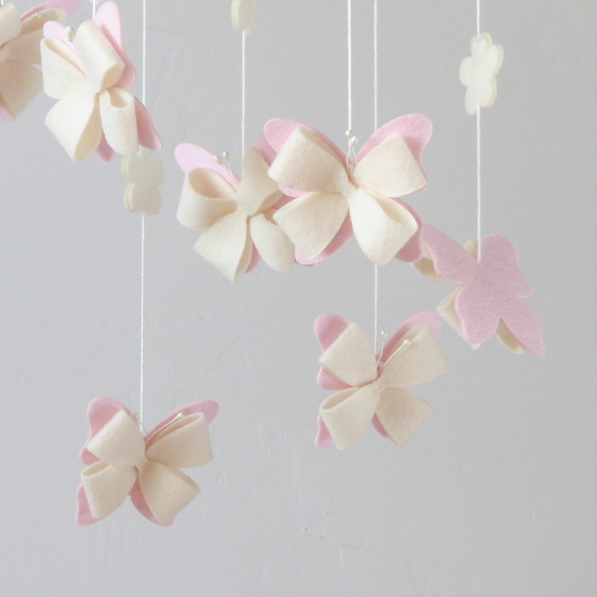 GOUKURLSMA eco friendly felt butterfly mobile with soft texture for sustainable decor