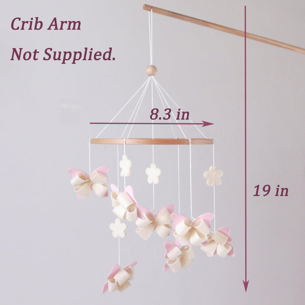 GOUKURLSMA pink butterfly crib mobile adding charming high contrast colors to a girl nursery