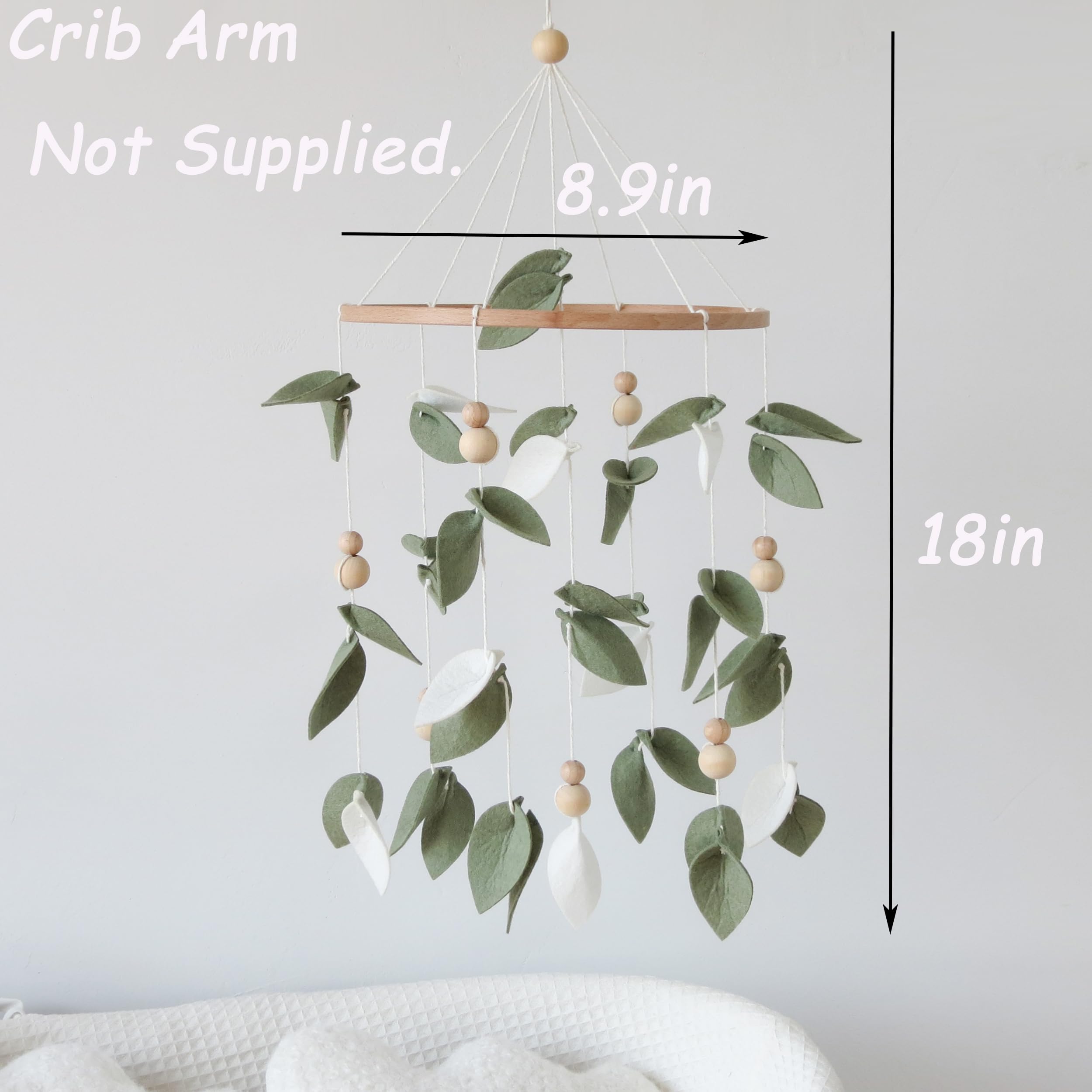 Goukurlsma wooden-bead-forest-mobile natural textures elevate nursery decor