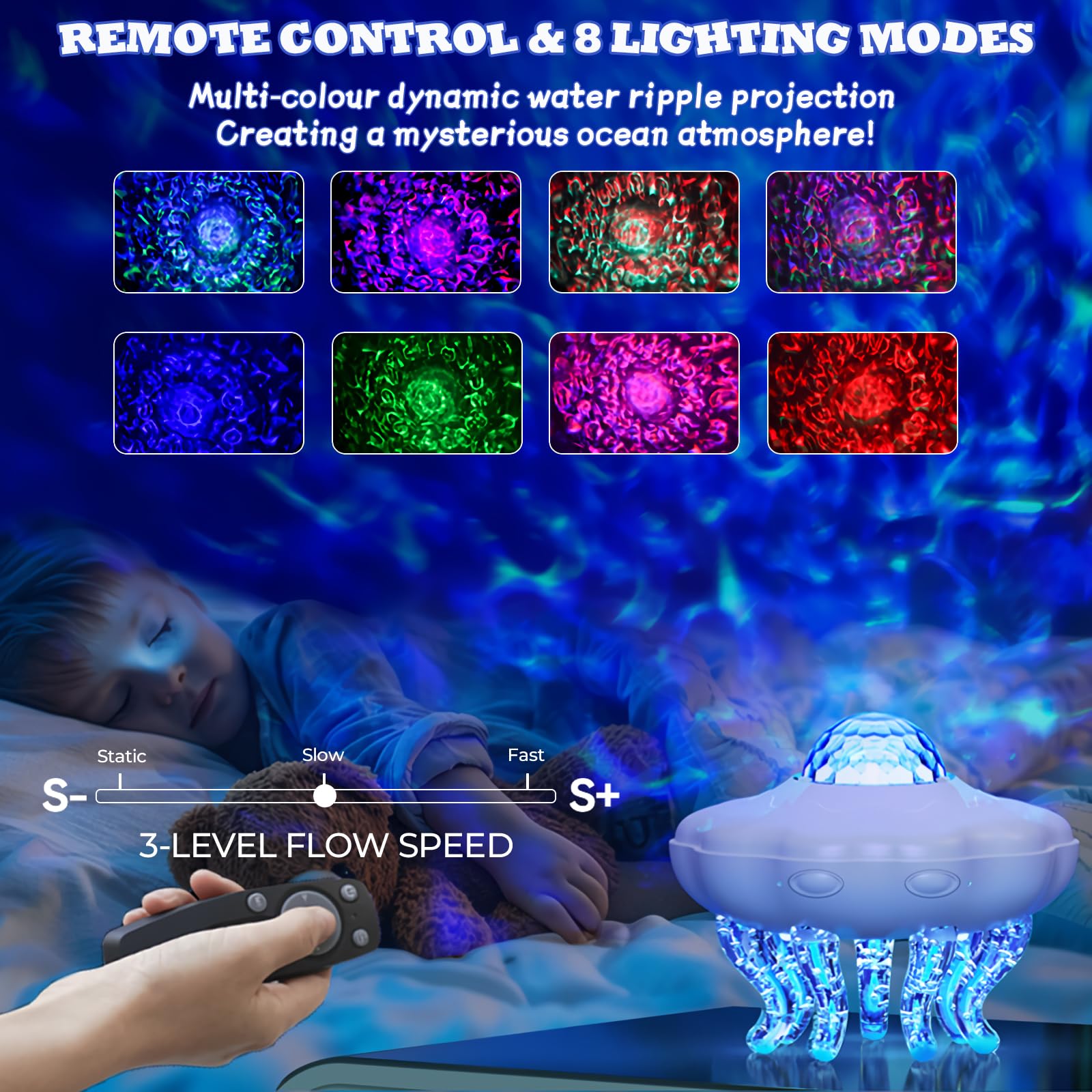 GOUTOOL dream octopus night light adds fantasy and bedtime security.