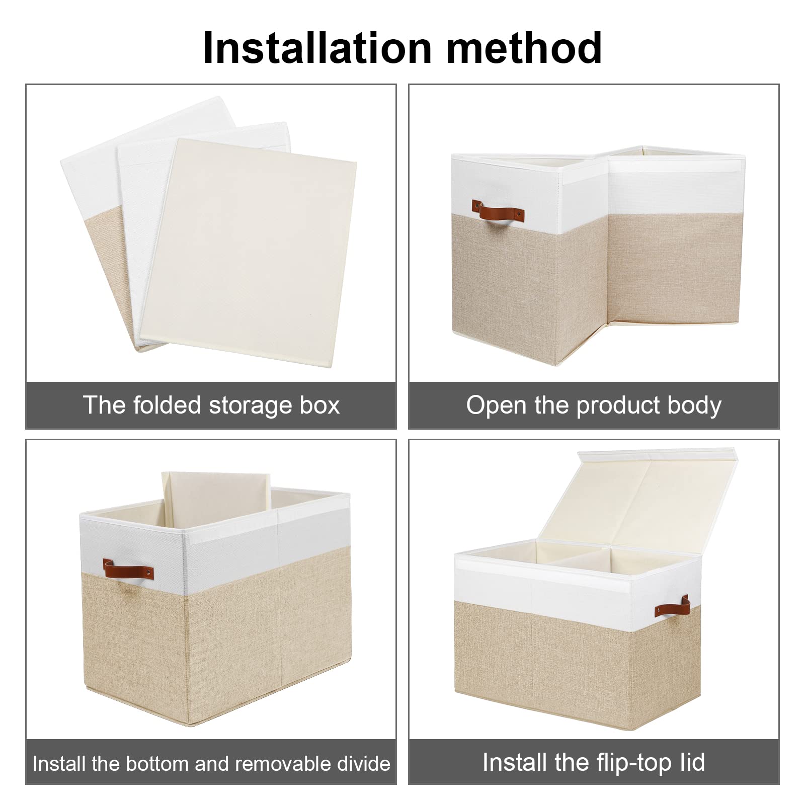 Gowee beige-white toy storage blends with nursery and bedroom decor.