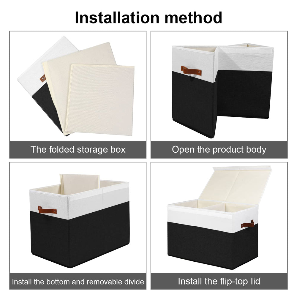 Gowee black and white toy storage design for a modern home look.